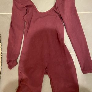 GARMENT DYE LONG SLEEVE BIKETARD